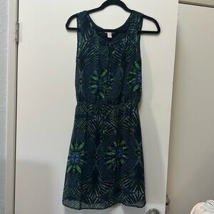 Banana republic blue green cute dress size 8